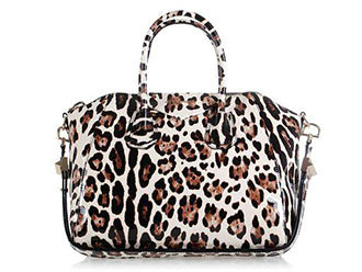 Givenchy Antigona Leopard Patent leather Satchel 9981 white
